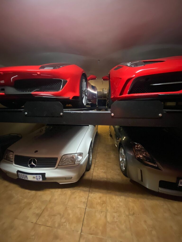 Four car four post parking lift