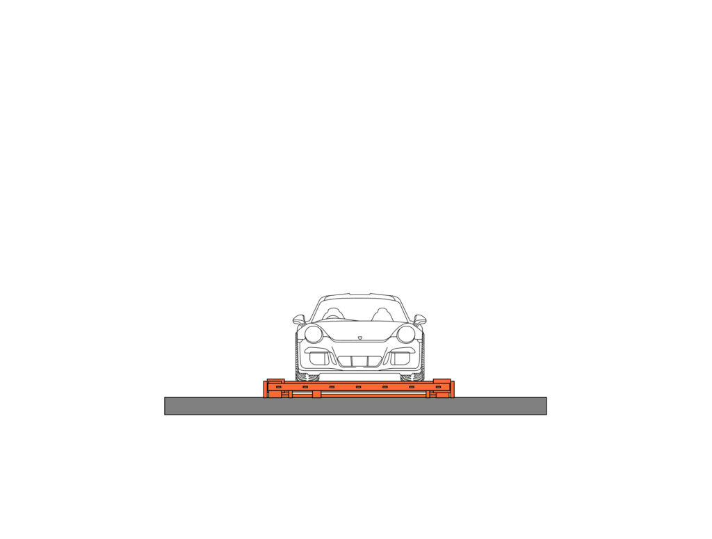 Scissor Parking Lift Diagram Lowered