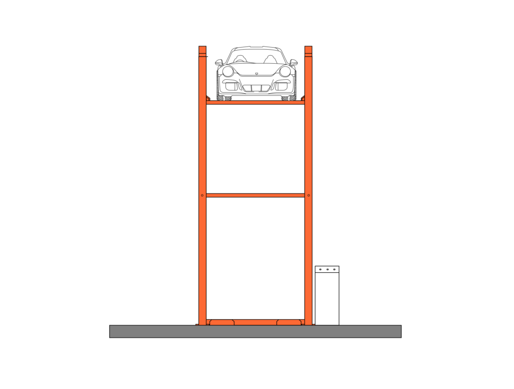 Elevator Lift diagram front view