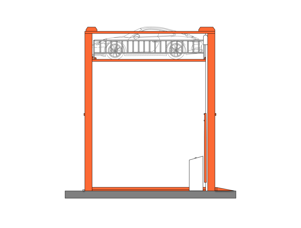 Elevator vehicle lift diagram
